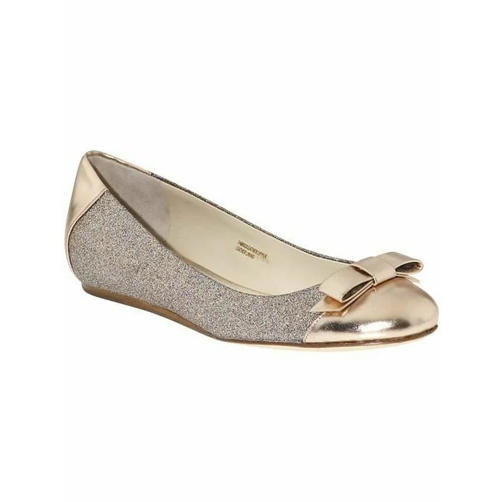 Vera Wang Lavender Louisa Ballet Flat Glitter Rose